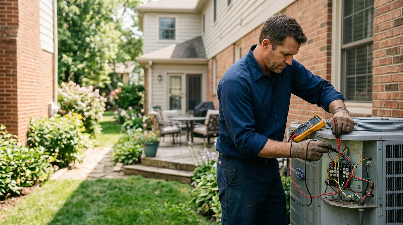 HVAC technician working near Breckenridge, MI